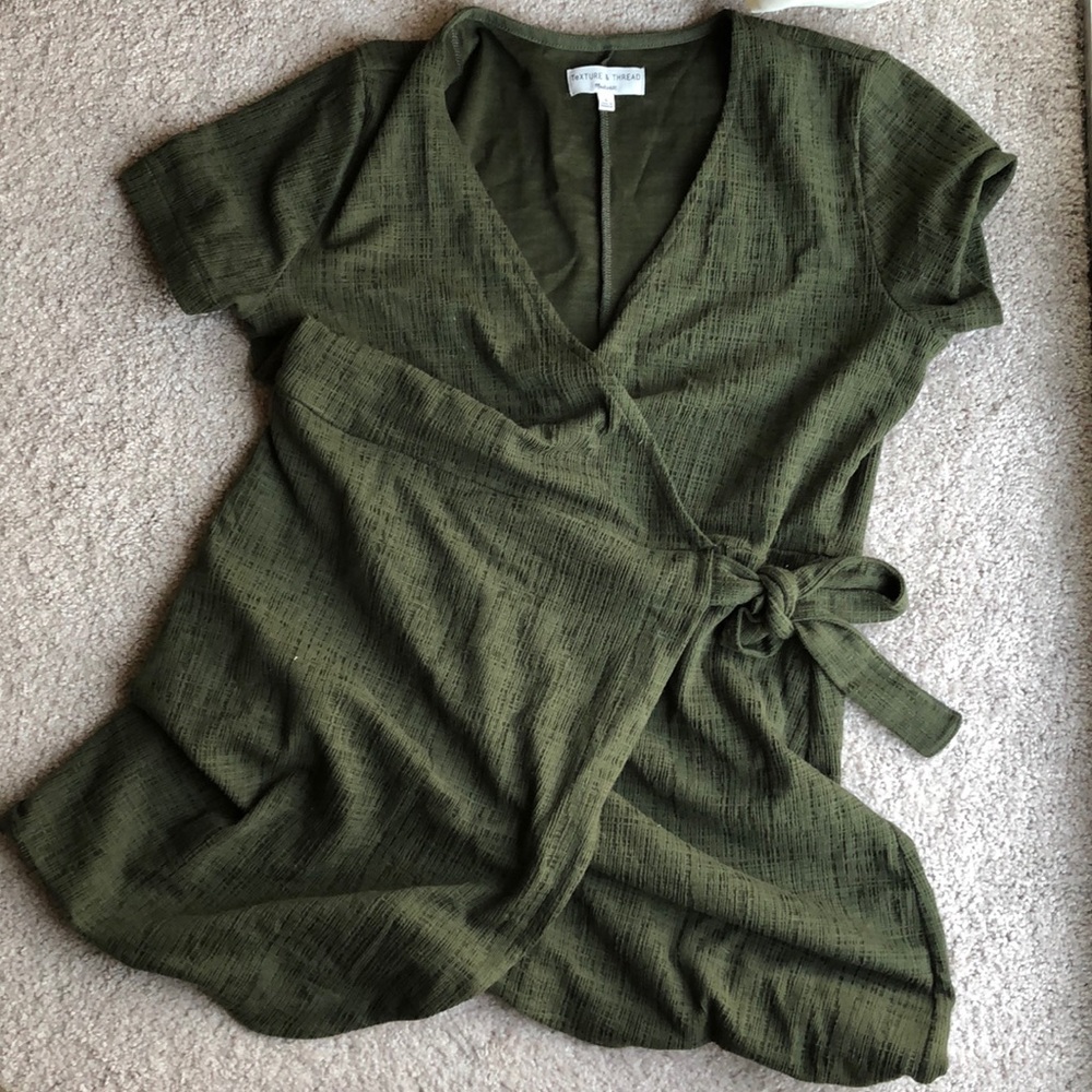 Madewell Texture & Thread Short Side tie dress
